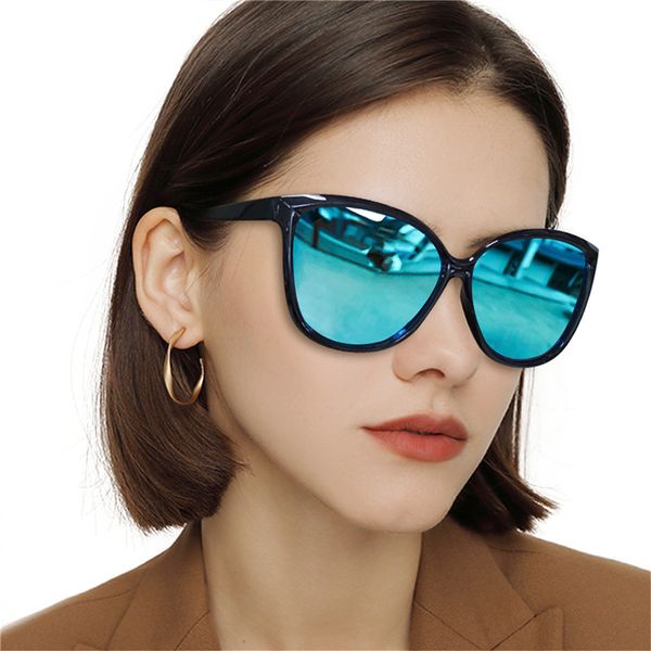 

fashion women cateye sunglasses vintage polarized sun glasses mirror glasses for drivers beach eyewear travel goggles, White;black
