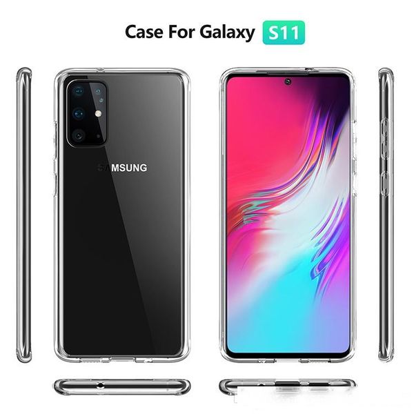 

universal wholesale tpu pc phone case for iphone 11 pro max for samsung note 10 for samsung s11 plus clear transparent phone cover