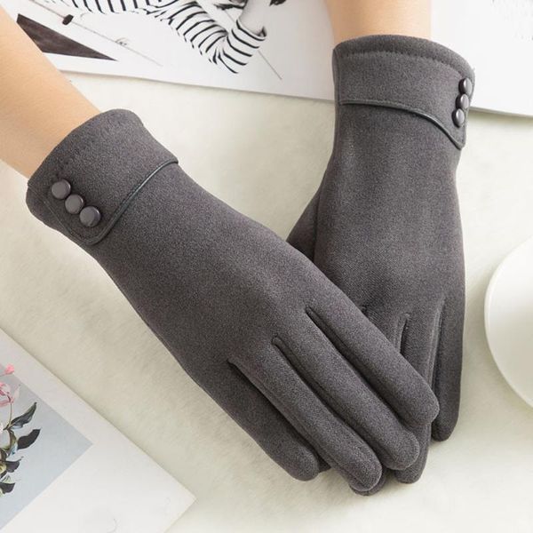 

women' wrist mittens driving ski glove cashmere knitted women autumn winter warm thick gloves touch screen skiing gloves #3, Blue;gray