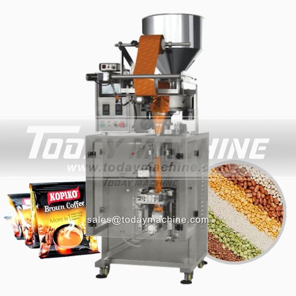 

automatic vertical form fill seal small granule grain sugar salt paper bag sachet stick packaging machine