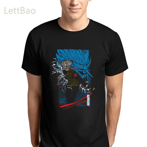 

anime japan naruto uchiha sasuke summer men's t-shirts naruto hatake kakashi hipster t shirt tumblr ulzzang tee shirts