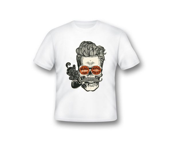 

summer 2019 short sleeve plus size skull t shirt, hipster, silhoutte, shirt uomo regali ,maglietta,39 tee shirt