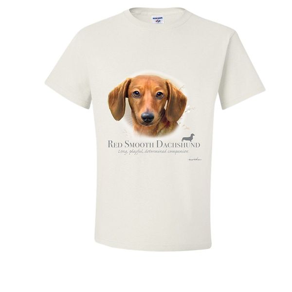 

2019 мода хлопок майка мода красный гладкая такса собака футболку