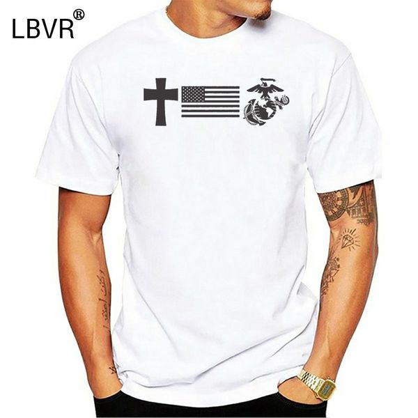 

2020 горячие продажи 100% хлопок морской пехоты shirt - мужская мужчины бог страна корпус футболки. футболка