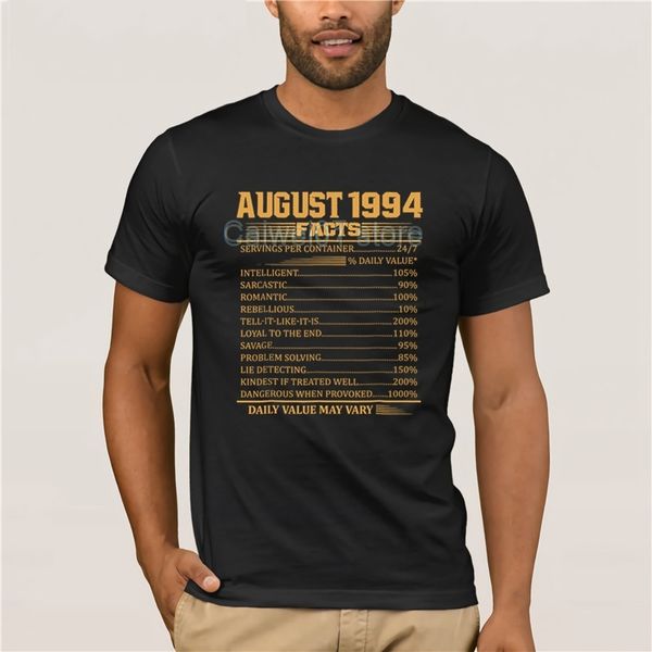 

quality fashion men trends vintage 24th birthday made in august 1994 facts men's print casual 100% cotton t-shirt popular