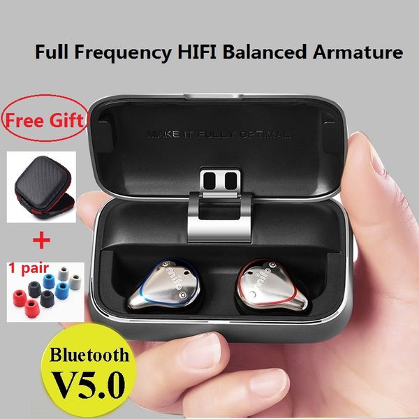 

headsets mifo o5 true wireles bluetooth 5.0 earphone mini invisible ipx7 waterproof sport stereo sound charging box