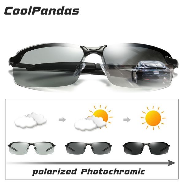 

sunglasses 2021 men's pochromic polarized anti-uv driving eyewear for men women drivers uv400 sun glasses male eyeglasses, White;black