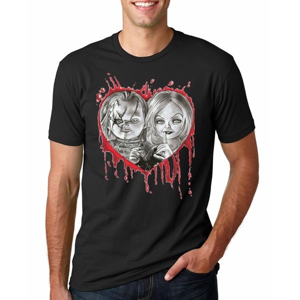 

new design chucky t shirt men cool men t-shirt casual white tshirt chucky print o-neck male clothing