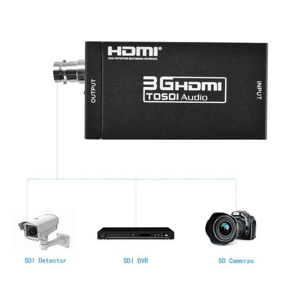 

черный 1080p mini 3g hdmi в sdi конвертер с коаксиального аудиовыхода скейлер адаптер для домашнего кинотеатра pc hd # 50