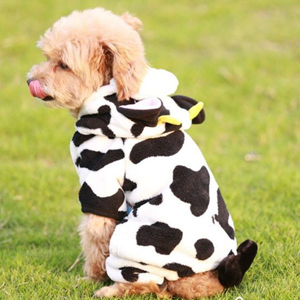 

soft winter dog jumpsuit coat warm pet dog clothes for small medium dogs costume soft pet clothing puppy hoodie 12cy40s2