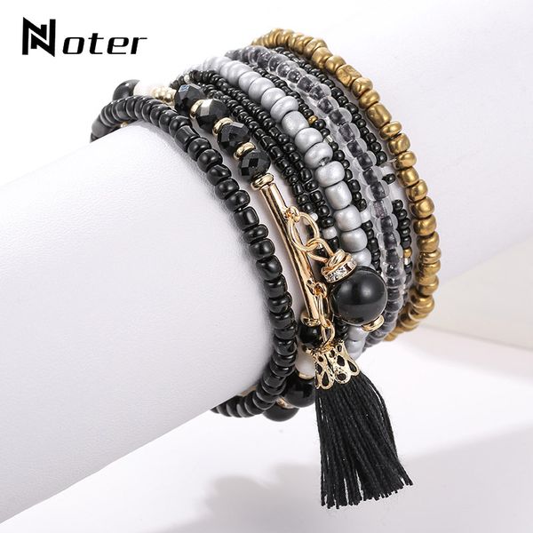 

charm bracelets noter fashion 9pcs bracelet set 4 colors boho braslet friendship braclet summer jewelry gift tassel brazalete joyas, Golden;silver