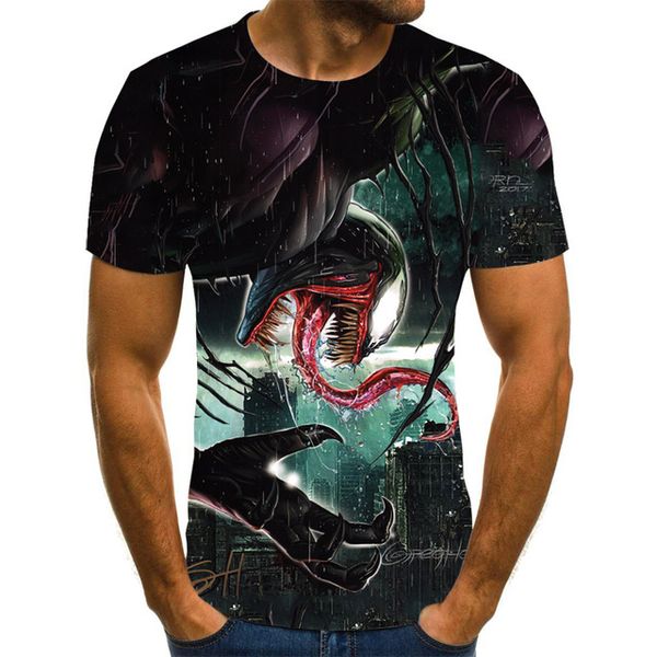 

venom sci-fi male boy clothing 3d print shirts plus size hentai harajuku men clothing