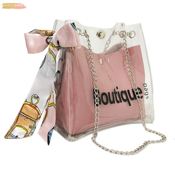 Schulter Taschen 2024 Frauen Tasche Transparent Patchwork Frauen Schulter Messenger Tasche Strand Tasche Casual Shopping Barrel Geformt Heißer T2