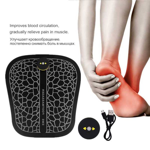 

electric foot massager pedicure ems feet muscle stimulator foot massage machine mat pain relief improve blood circulation pad