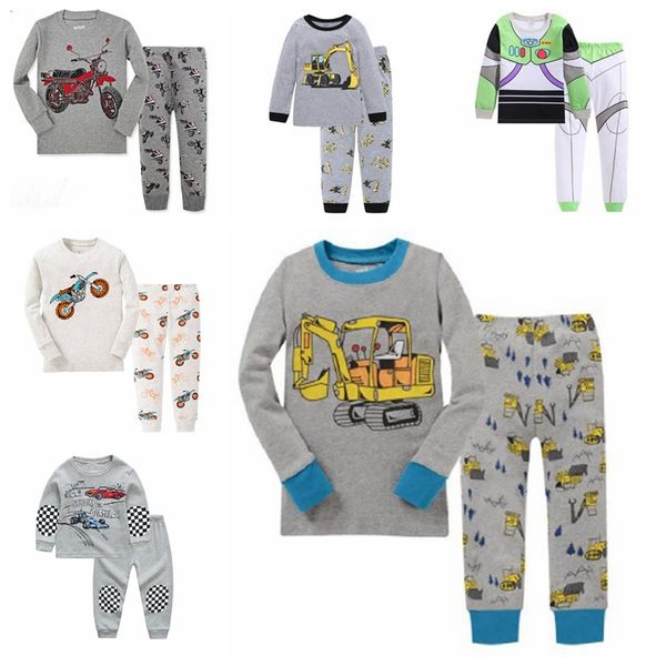 

baby boy girl clothes 2020 christmas pajamas kids 100% cotton clothing sets children red homewear ing, Blue;red