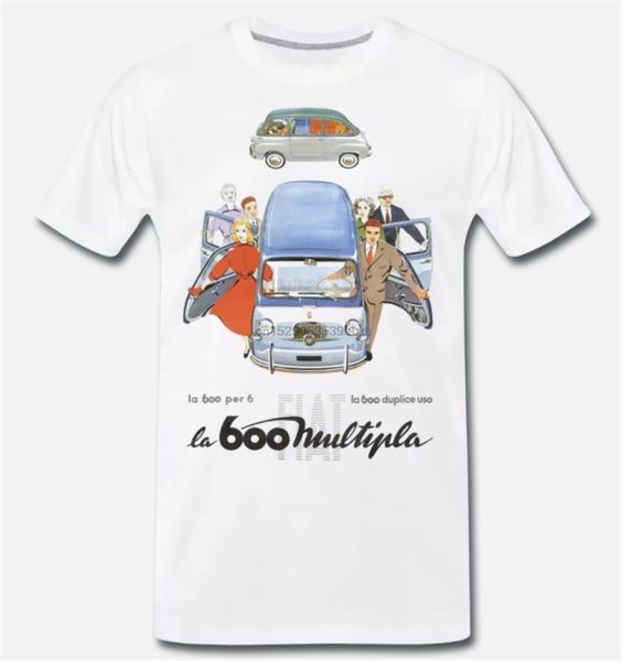 

футболку maglia fiat 600 multipla авто мито авто d'epoca - 1 - ritmo s-м-l-xl мужской сыпучие fit майка
