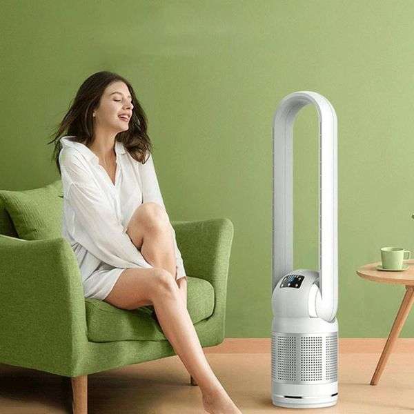 

48 inch tower fan small electric leafless fan 220/110v household modern floor bladeless air silent air filter remote control