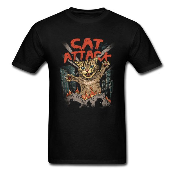 

midnite star cat attack t-shirt men comics t shirt summer crazy cartoon tees giant mutant monster tshirt fantasy clothes