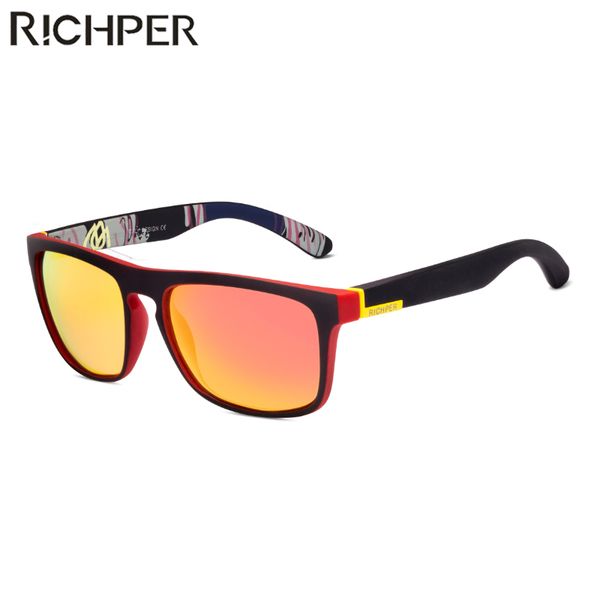 

sunglasses richper 4 color custom men's polarized fashion uv cool boy outdoor sun glasses sport eyewear ultra low price, White;black
