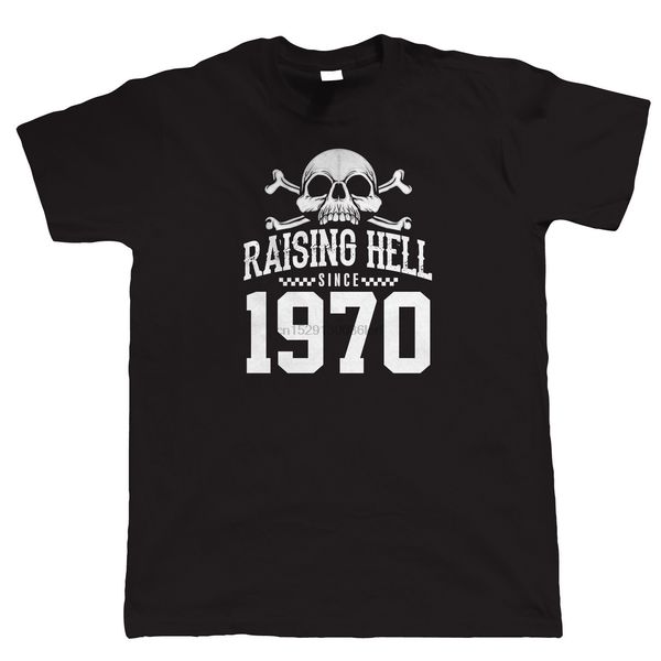 

raising hell since 1970 biker t shirt gift for dad grandad birthday