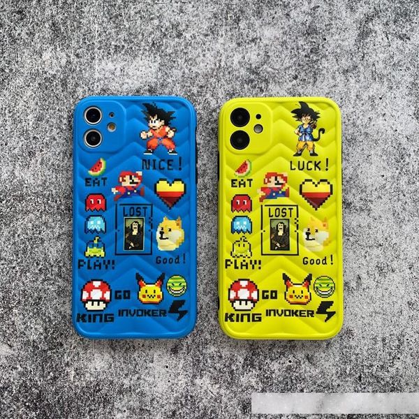 

cartoon pixel wind phone case xr cool se fashion apple 78plus silicone xs couple