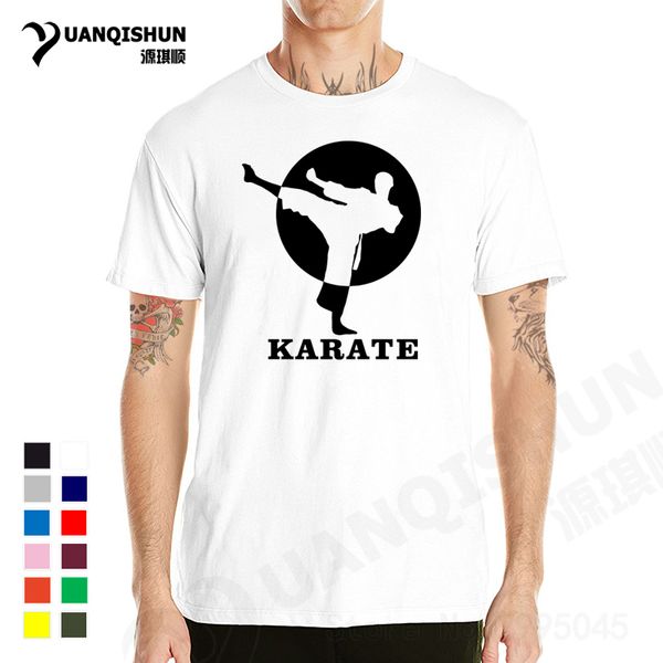 

yuanqishun t-shirts karate printed t shirt cotton short sleeve t-shirts casual cool men clothing tees xs-3xl