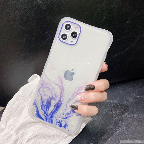 

epoxy glitter phone case for iphone 11 pro max xs max xr x 6 7 8 plus soft tpu plating bling back covercases