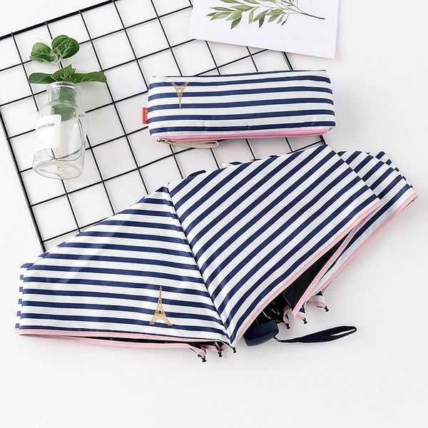 

umbrella stripe umbrellas mini ys200023 folding uv womens windproof tower parasol yada women lightweight umbrella for flat rain qwpxn