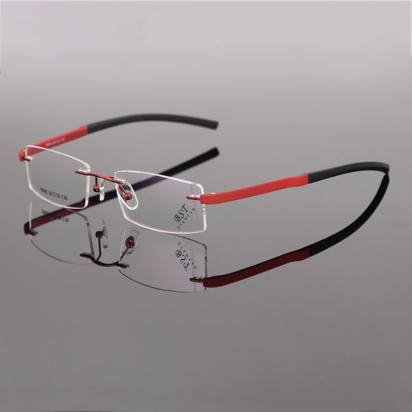 

rimless eyeglass frames for men women glasses frame spectacle frame 8906, Black