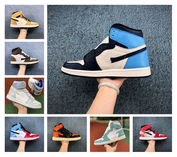 

high 1 og gs x men shoes obsidian asg unc crimson tint fearless banned retroes 1s chicago women white pinksports shoes, Black