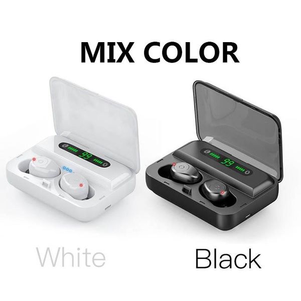 

f9-5 tws wireless bluetooth 5.0 earphones invisible earbuds stereo watch led noise cancelling headset ipx7 waterproof for cellphone