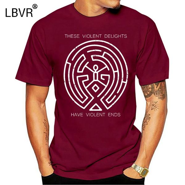 

2019 fashion these violent delights t-shirt westworld labyrinth circle tattoo head the maze tee shirt