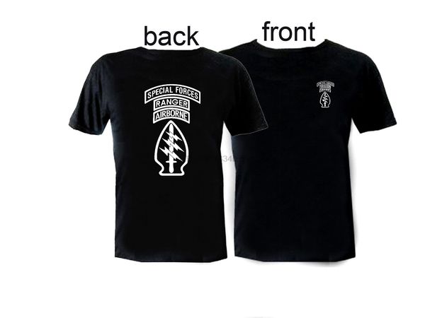 

2019 fashion us army special forces airborne commando ranger front &amp back print t-shirt tee shirt