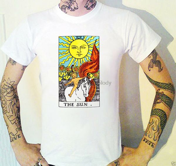 

sun card t-shirt occult divination psychic fortune teller luck