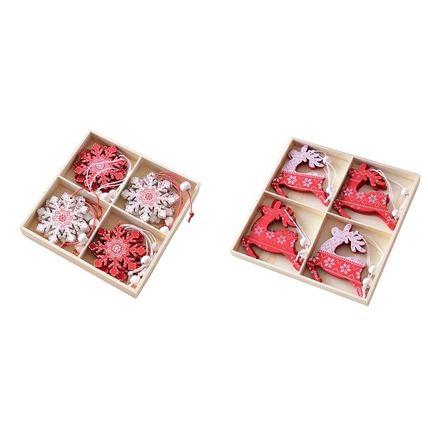 

christmas decorations af88 - year natural wood ornaments pendant hanging gifts xmas tree decor home wedding decoration
