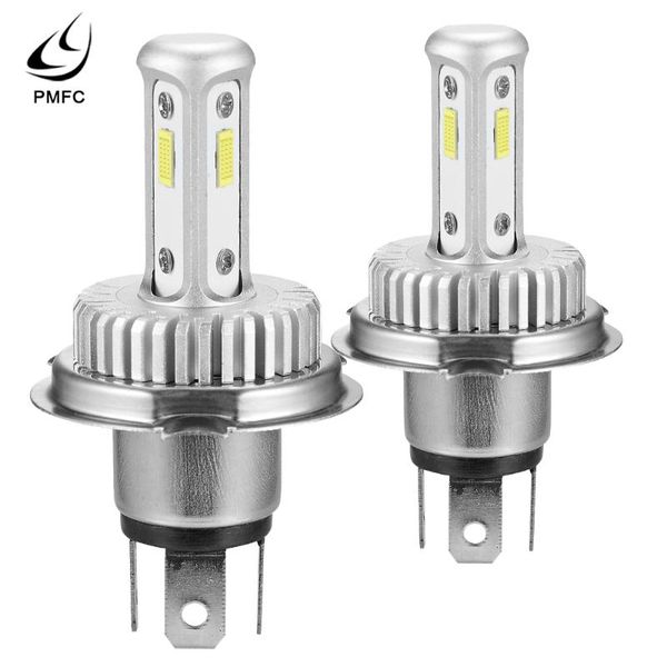 

pmfc led car headlight car lamp h4 led lights 5000lm hi/lo beam bulb white 6000k csp chips 12v 24v h4 headlamp design