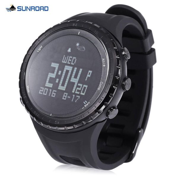 

sunroad fr803 bluetooth 4.0 sports smart watch life waterproof pedometer thermometer compass outdoor wristwatch for android ios b