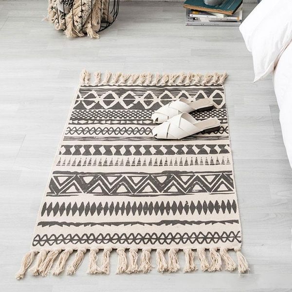 

retro fashion natural cotton linen bedroom doormat rugs door mats outdoor throw rugs for front porch entry way kitchen bathroom carpets