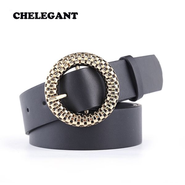 

нового панк женщина пояс мода vintage круглых пряжки личность джинсы повседневный декоративный широкий женский пояс trend hot, Black;brown