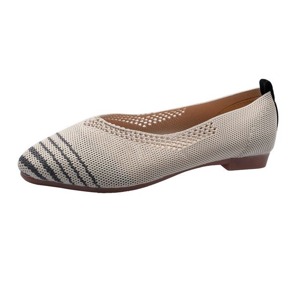 

shoes summer knitted women fits true to size, take your normal low pointed toe casual slip-on, Black