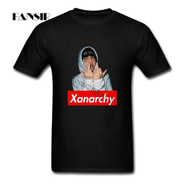 

rapper lil xan xanarchy short sleeved t shirt latest design shirt 100% cotton o neck men's t-shirt for group