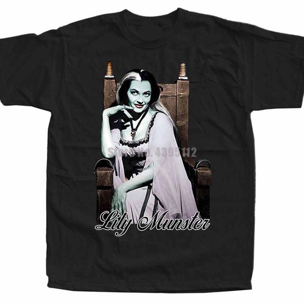 

the munsters lily munster movie poster femmes t-shirts fashion harajuku tshirts femmes humour t shirt o neck t shirts for women