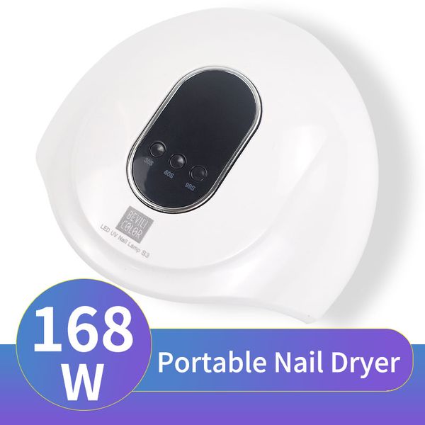 

168w nail dryer machine uv led 2 color lamp portable micro usb cable home use nail uv gel varnish dryer 3led lamp art tools