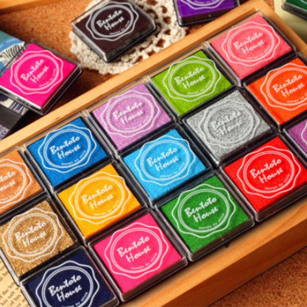 

20 color fingerprint ink pad kids playing kit inkpad