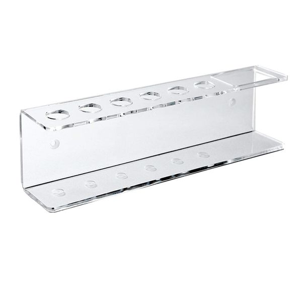 

6 slot acrylic dry erase marker and eraser holder wall mountable organizer rack