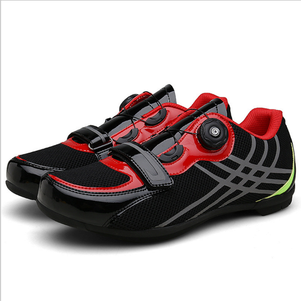 

road cycling shoes bicycle shoes anti-slip breathable road racing athletic sports bike self-locking cycling, Black