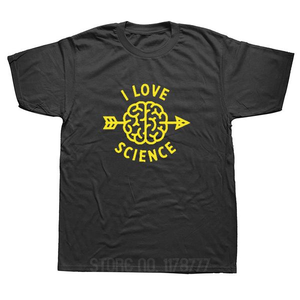 

i love science funny summer new t-shirt mens short sleeves hip hop printed t shirts plus size tees streetwear