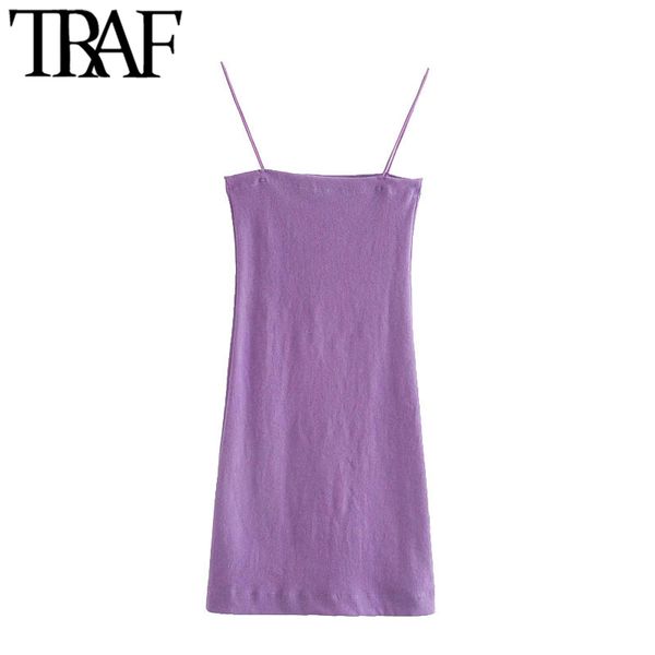 

traf women fashion stretch slim ribbed mini dress vintage backless thin straps female dresses mujer, Black;gray