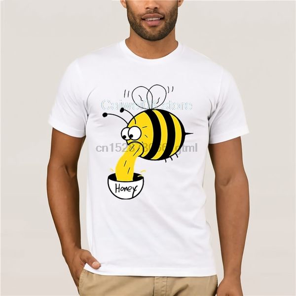 

hip hop style summer fashion men short sleeve bee brewed honey print t shirt funny bee cartoon yellow art cool boy t shirt