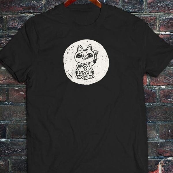 

lucky cat maneki neko good luck charm china japan ew men t shirt 2019 summer fashion o neck hip hop short sleeve printed t shirt